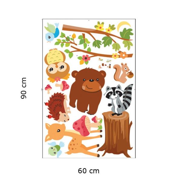 Sticker perete animalele din pădure