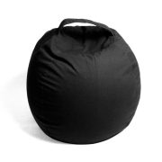Fotoliu Bean Bag cu suport pentru pluș - Negru - MAXI