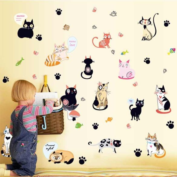 Sticker de perete lumea pisicilor