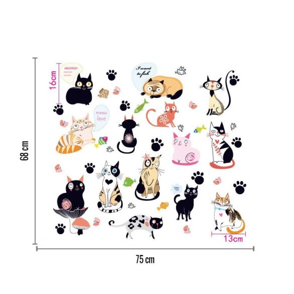 Sticker de perete lumea pisicilor
