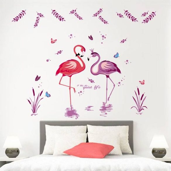 Stciker de perete cu lacul flamingilor