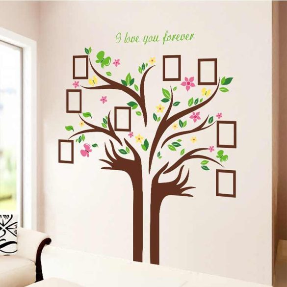 Sticker de perete copac cu flori din fotografiile voastre