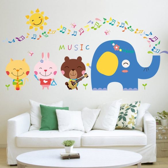 Concertul animalelor mici – sticker de perete