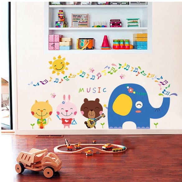 Concertul animalelor mici – sticker de perete