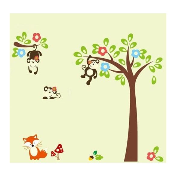 Sticker de perete copacul maimuţelor