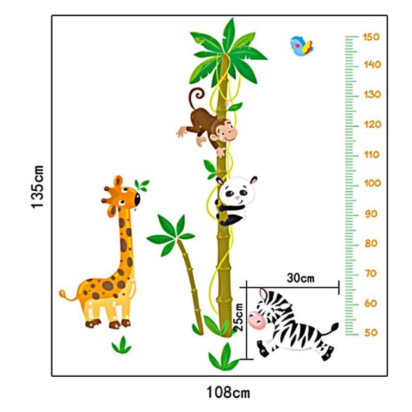 Sticker perete cu palmier pentru măsurarea înălţimii