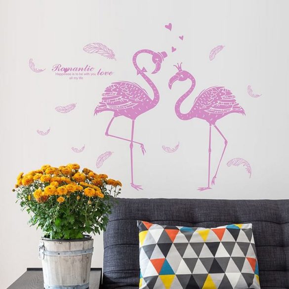 Sticker de perete flamingo roz