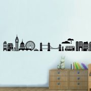 Sticker perete siluetă oraş