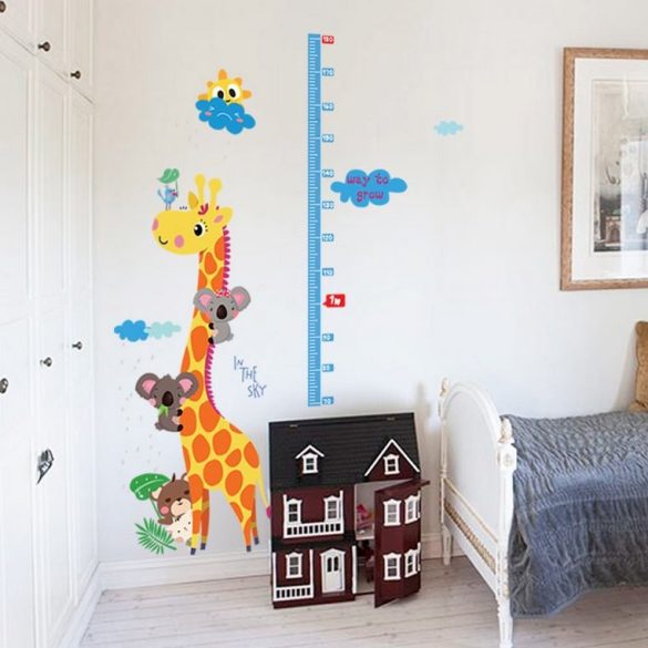 Sticker de perete măsutăror de înălțime girafă cu koala